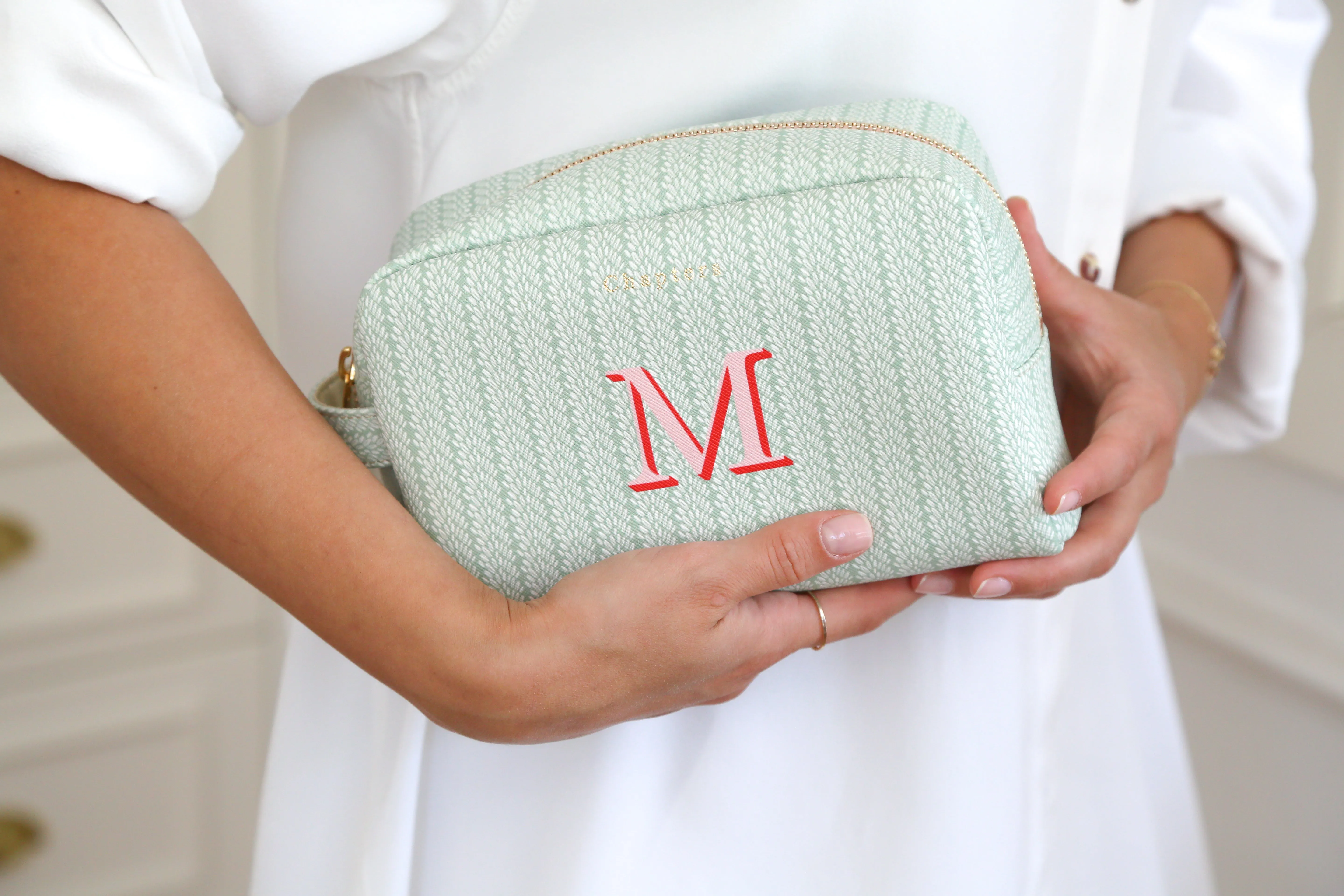 Toiletry Bag, Mint Leaves