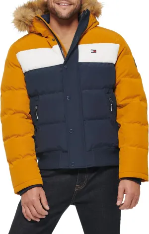 Tommy Hilfiger Men's Arctic Cloth Quilted Snorkel Bomber Jacket (Standard and Big & Tall)