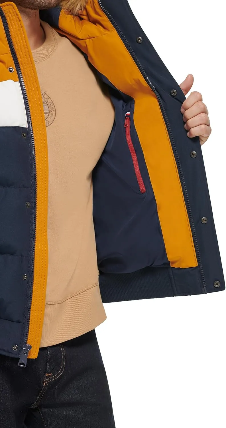 Tommy Hilfiger Men's Arctic Cloth Quilted Snorkel Bomber Jacket (Standard and Big & Tall)