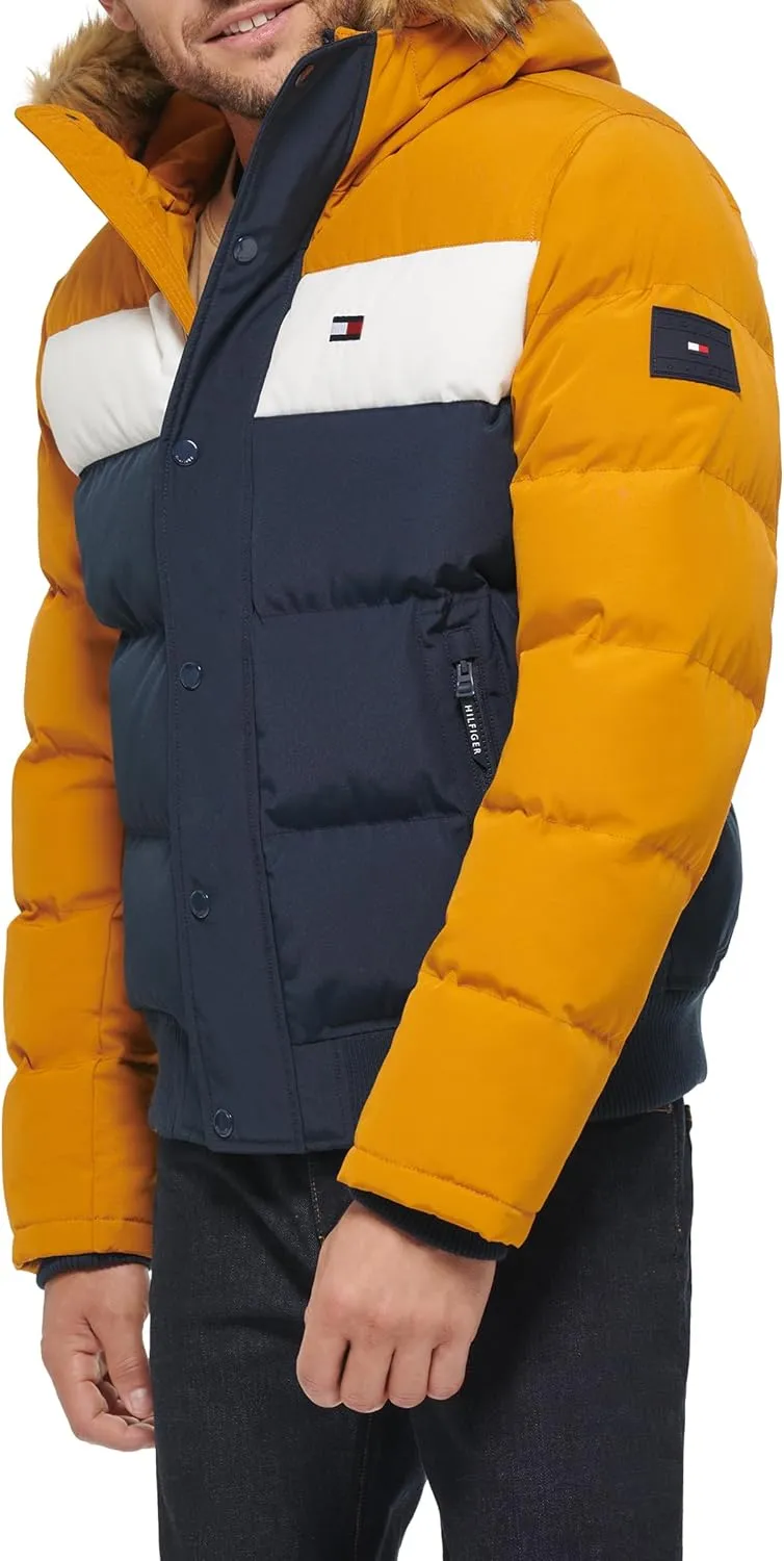 Tommy Hilfiger Men's Arctic Cloth Quilted Snorkel Bomber Jacket (Standard and Big & Tall)