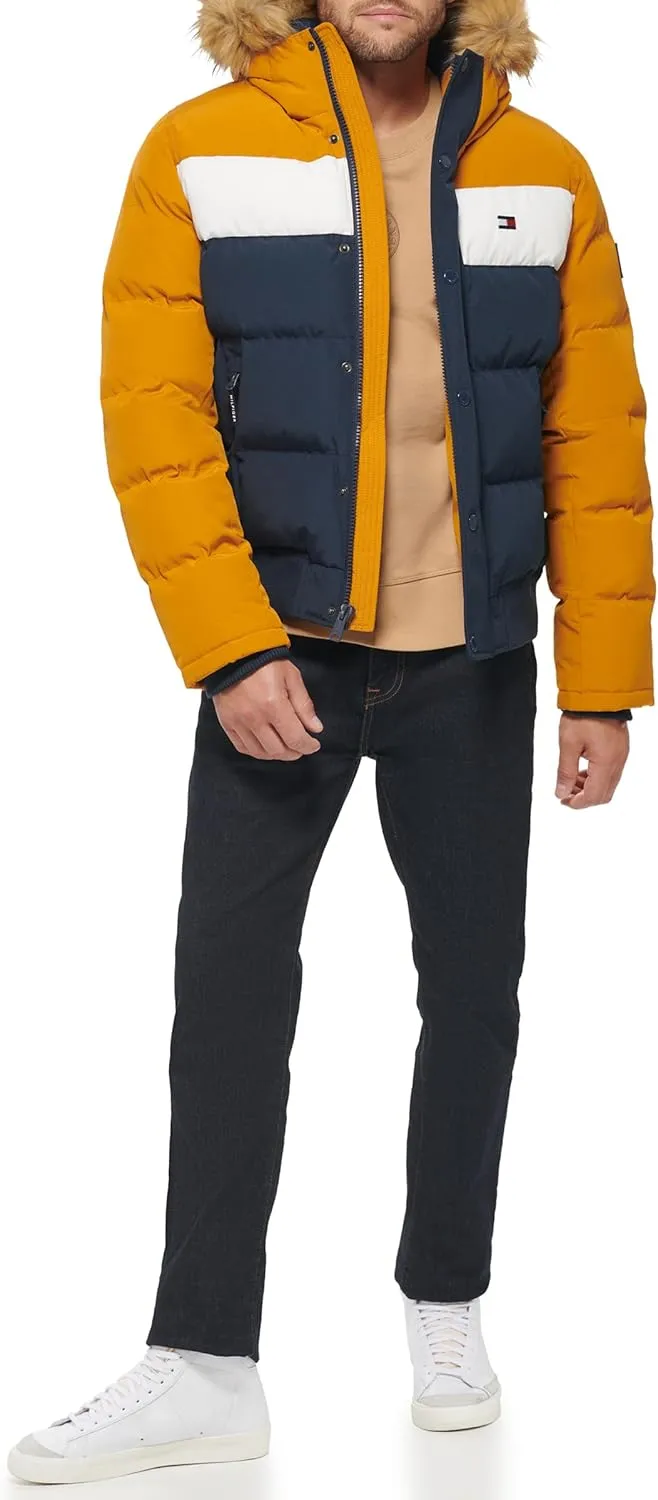Tommy Hilfiger Men's Arctic Cloth Quilted Snorkel Bomber Jacket (Standard and Big & Tall)