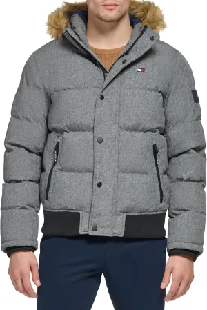 Tommy Hilfiger Men's Arctic Cloth Quilted Snorkel Bomber Jacket (Standard and Big & Tall)