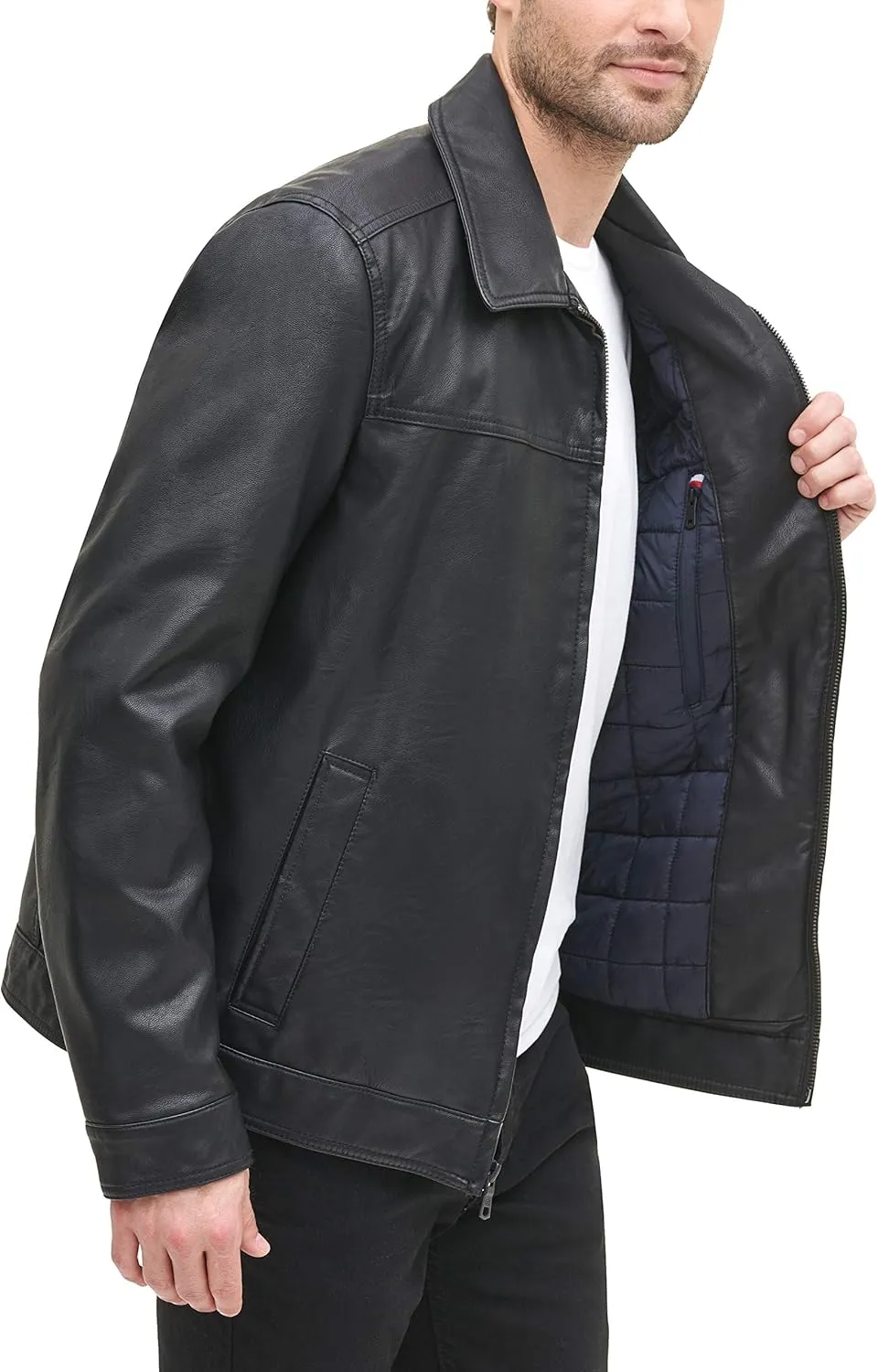 Tommy Hilfiger Men's Classic Faux Leather Jacket