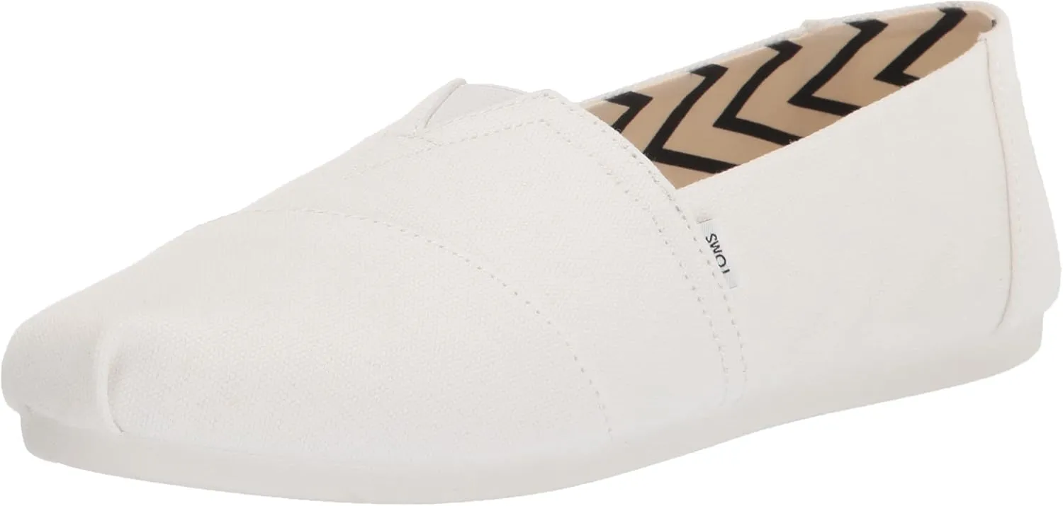 TOMS womens Alpargata Recycled Cotton Canvas
