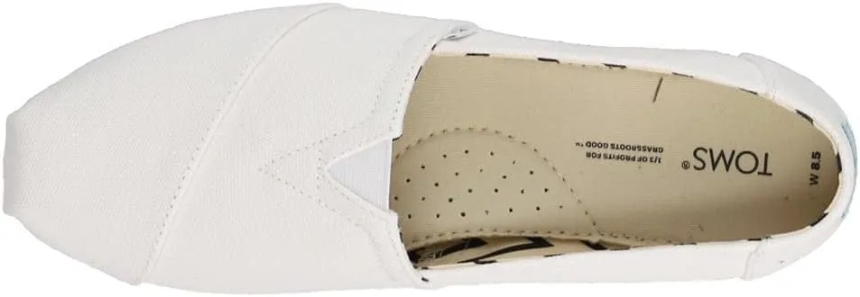 TOMS womens Alpargata Recycled Cotton Canvas