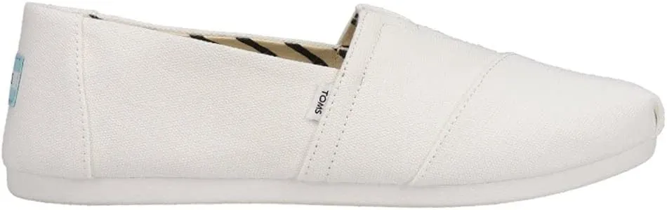 TOMS womens Alpargata Recycled Cotton Canvas