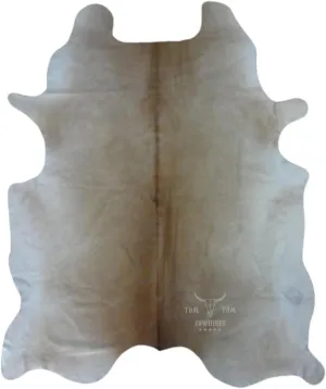 Tomtom Cowhides Rug | Butter Blonde Cowhide | 6x6 ft | Premium Natural Leather | Luxurious & Unique Decor