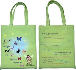 Tote Bag for Women, Canvas Tote Bag Aesthetic Shopping Shoulder Bag Grocery Bags Cute Reusable Tote Bag Music Lovers Gift(Green),Christmas Gifts