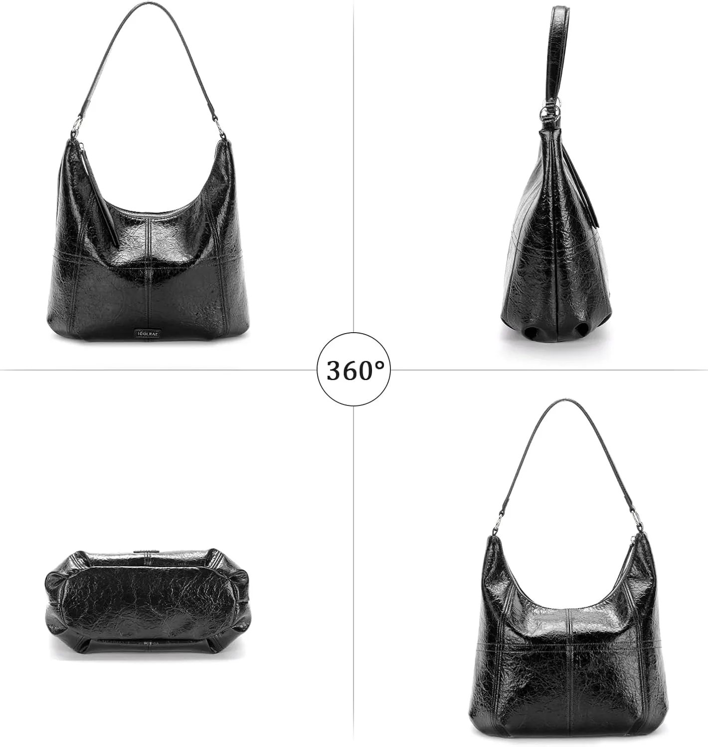 Tote Bag for Women Work Large Vegan Leather Slouchy Hobo Bags With Zipper Ladies Travel Weekender Bag