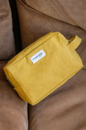 Tournelles the XL pouch - Recycled cotton Mustard
