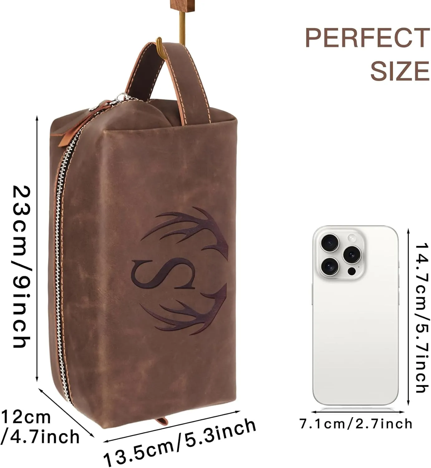 Travel Toiletry Bag for Men Personalized Monogrammed Initial Gifts for Him Teacher Coach Appreciation Coworker Retirement Present Shaving Bag for Toiletries Accessories Travel Essentials (K)