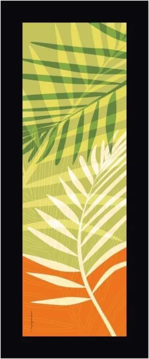 Tropic II by Ahava - 9" x 20" Framed Canvas Art Print - Black Frame - Ready to Hang