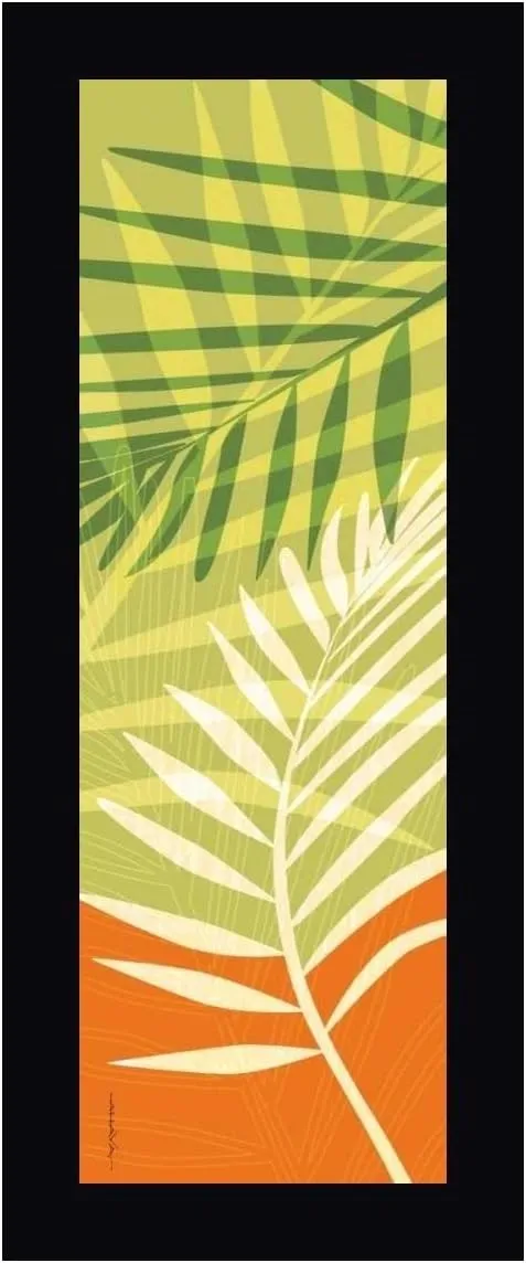 Tropic II by Ahava - 9" x 20" Framed Canvas Art Print - Black Frame - Ready to Hang