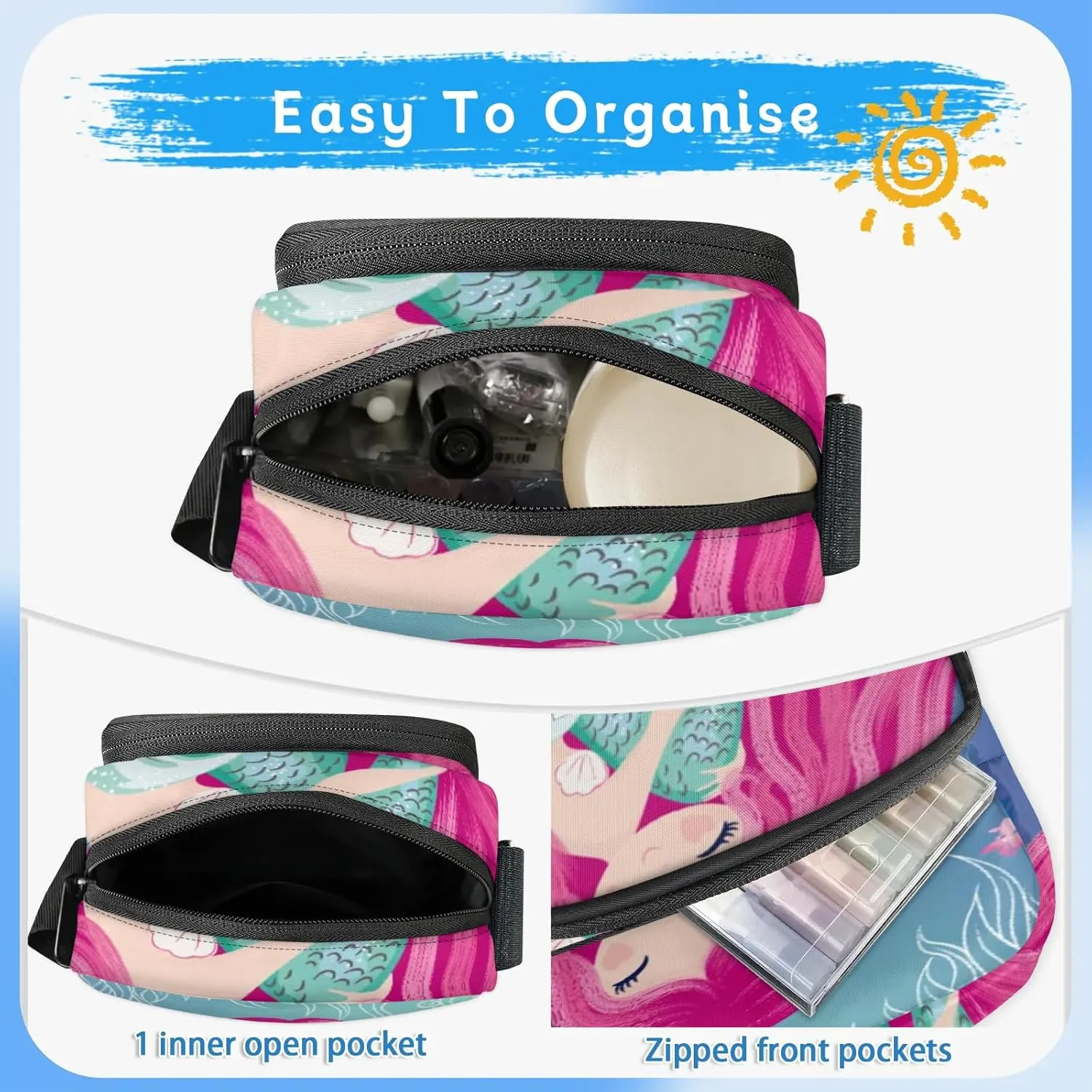 TropicalLife Personalized Crossbody Bag for Women Men Custom Name Messenger Bags