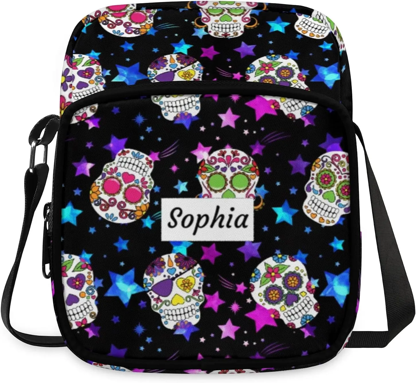 TropicalLife Personalized Crossbody Bag for Women Men Custom Name Messenger Bags