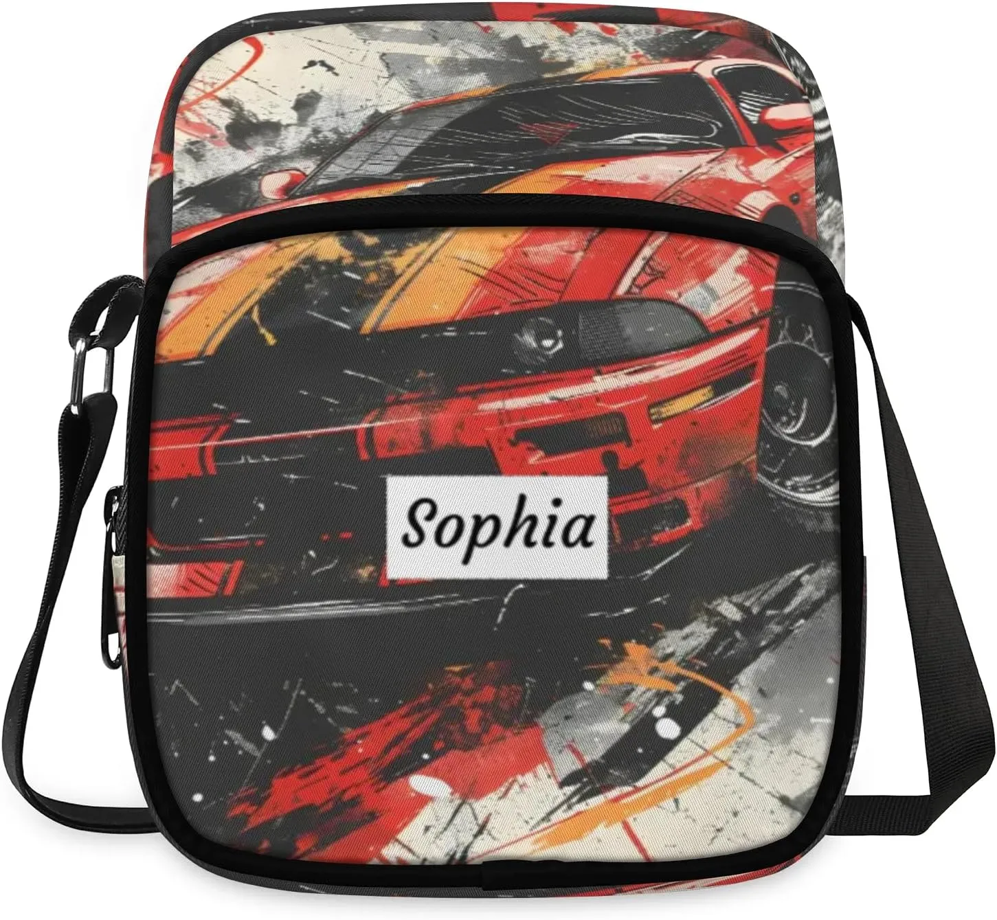 TropicalLife Personalized Crossbody Bag for Women Men Custom Name Messenger Bags