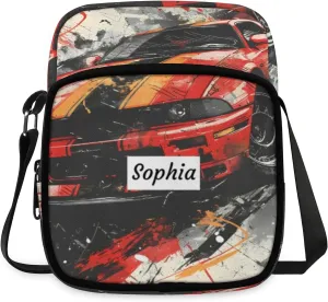 TropicalLife Personalized Crossbody Bag for Women Men Custom Name Messenger Bags