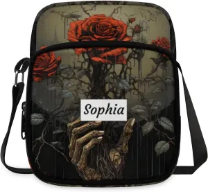 TropicalLife Personalized Crossbody Bag for Women Men Custom Name Messenger Bags