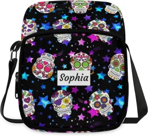 TropicalLife Personalized Crossbody Bag for Women Men Custom Name Messenger Bags