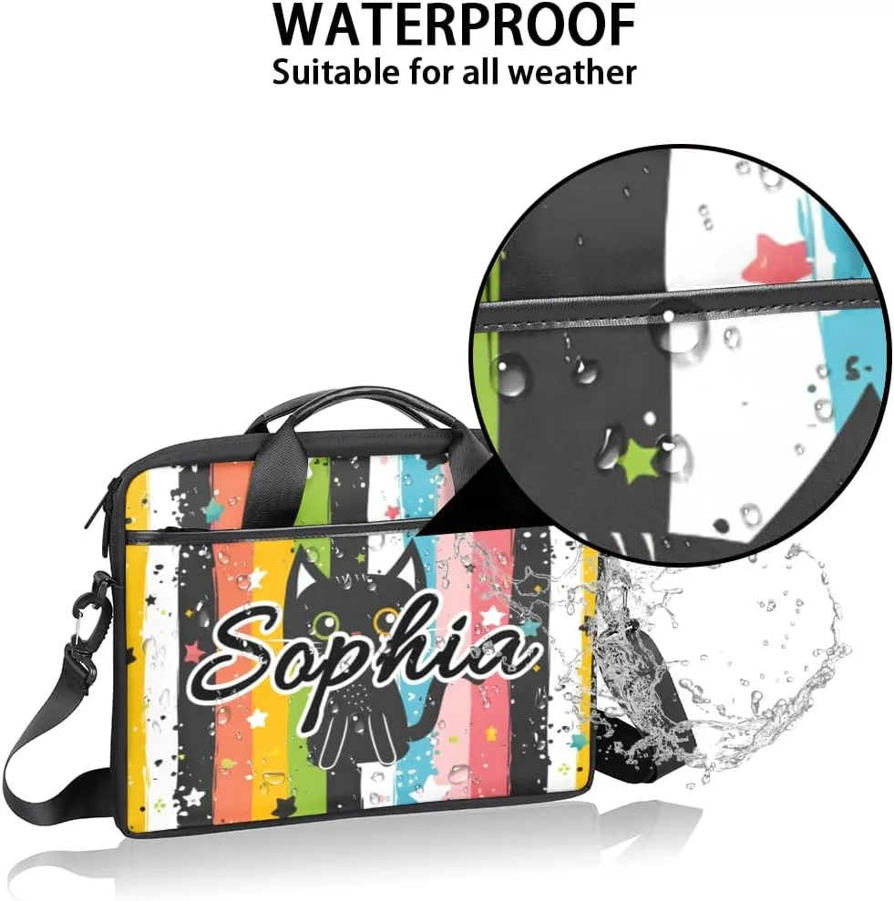 TropicalLife Personalized Laptop Bag 15 Inch Custom Sleeve Case with Handle Shoulder Strap Computer Messenger Bag
