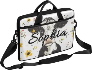 TropicalLife Personalized Laptop Bag 15 Inch Custom Sleeve Case with Handle Shoulder Strap Computer Messenger Bag