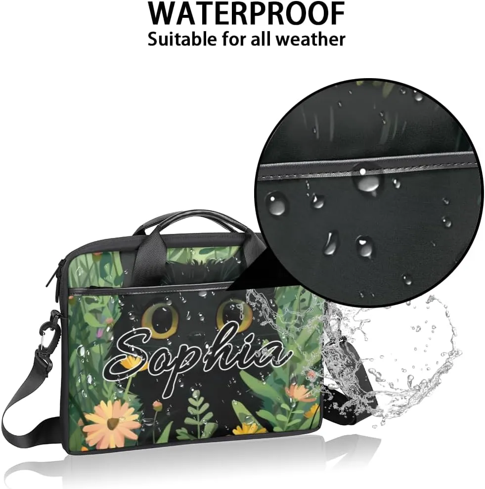 TropicalLife Personalized Laptop Bag 15 Inch Custom Sleeve Case with Handle Shoulder Strap Computer Messenger Bag