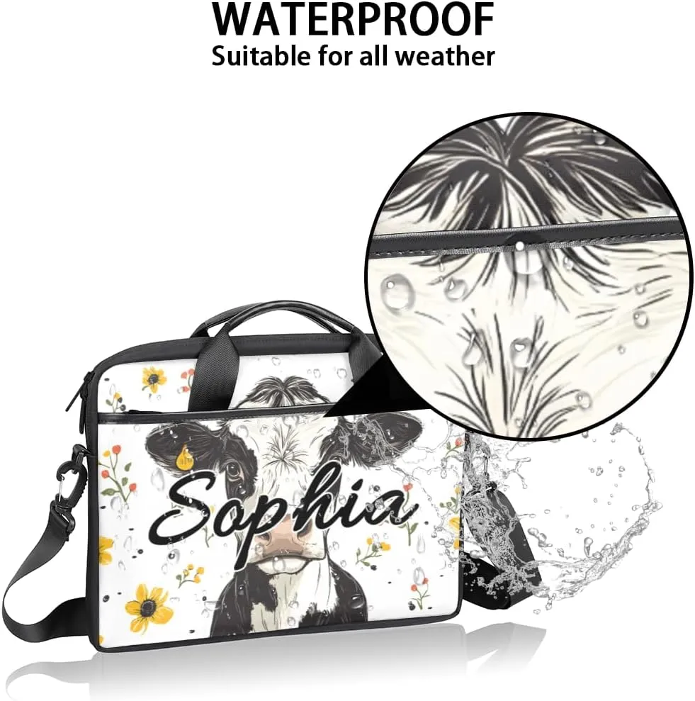 TropicalLife Personalized Laptop Bag 15 Inch Custom Sleeve Case with Handle Shoulder Strap Computer Messenger Bag