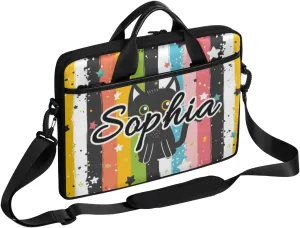 TropicalLife Personalized Laptop Bag 15 Inch Custom Sleeve Case with Handle Shoulder Strap Computer Messenger Bag