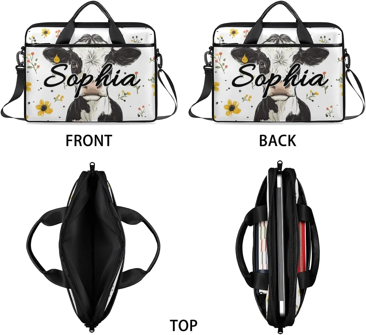 TropicalLife Personalized Laptop Bag 15 Inch Custom Sleeve Case with Handle Shoulder Strap Computer Messenger Bag