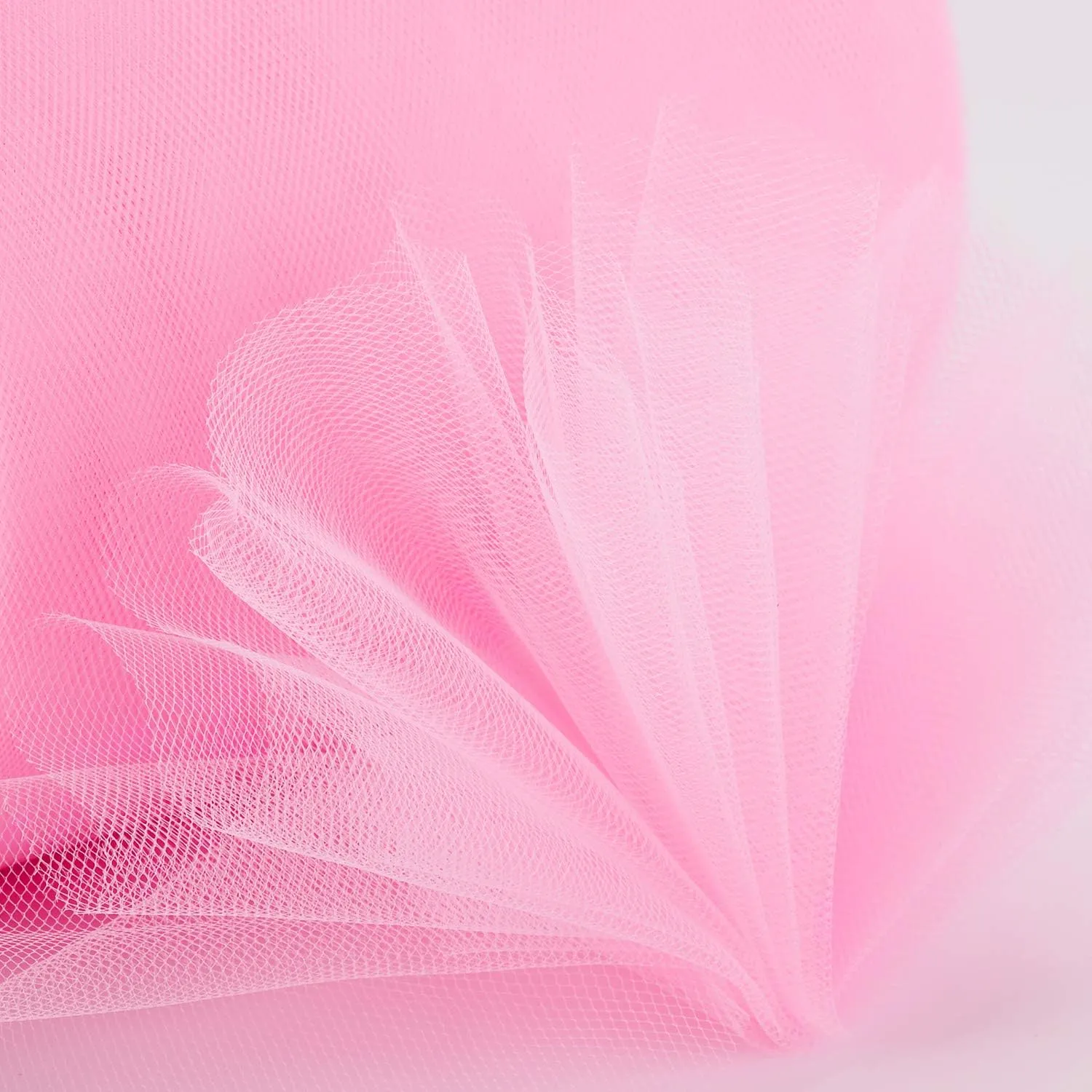 Tulle Fabric Roll, 6” by 200 Yards (600FT) Tulle Organza Fabric Spool for DIY Tutu Skirt Baby Shower Decor Wedding Backdrop Crafts Birthday Party Supplies (Light Pink)