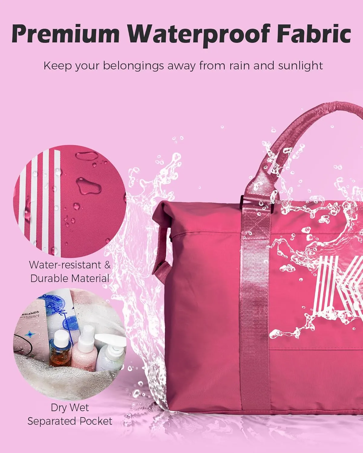 Tween Girl Trendy Stuff, Birthday Gift, Girls Initial Travel Bag, Sports Bag, Monogrammed Bags for Girls, Personalized Weekender Bag, Monogram Overnight Bag Gift for Her (Letter E)
