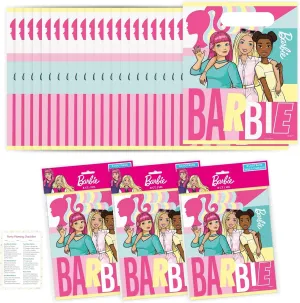 Unique Barbie Party Bags - Barbie Party Decorations - 24 Goodie Bags, Checklist - 24 Guests - Birthday Decorations for Girls