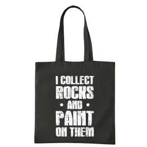 Unique Geology Gifts for Rock Collecting Geologists Navy Black Multicolor Canvas Tote Bag