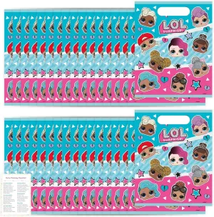 Unique LOL Party Favor Bags Pack - 16 Plastic LOL Goodie Bags & Checklist, LOL Birthday Decorations & Supplies