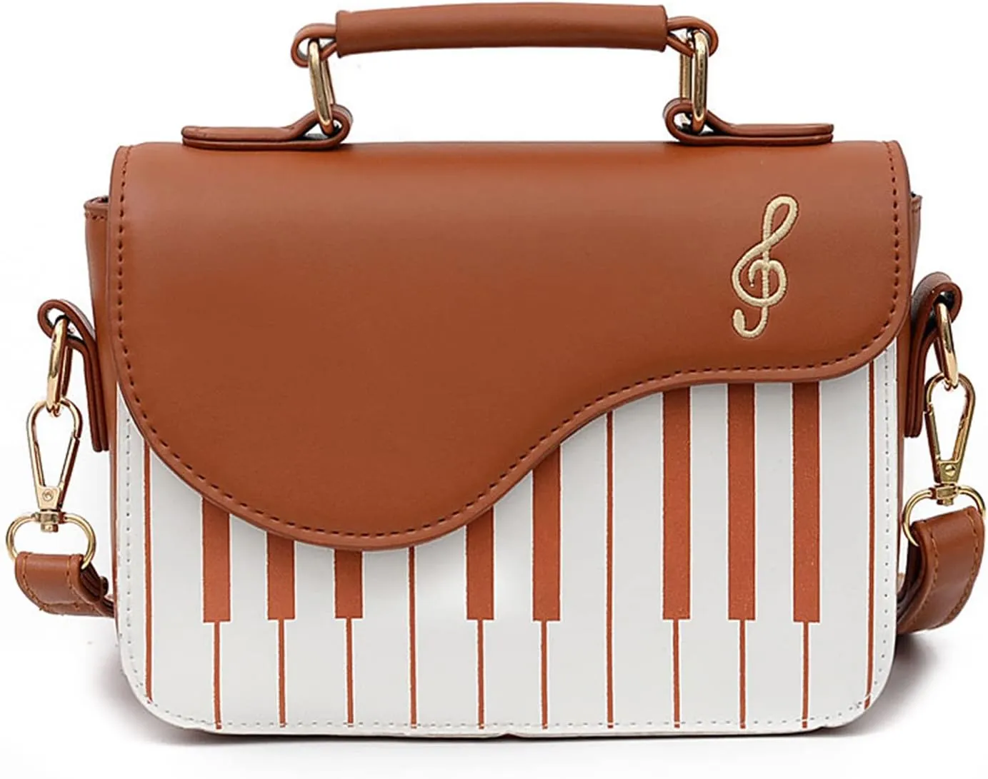 Unique Piano Crossbody PU Leather Note Shoulder Bag Purse