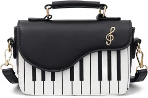 Unique Piano Crossbody PU Leather Note Shoulder Bag Purse