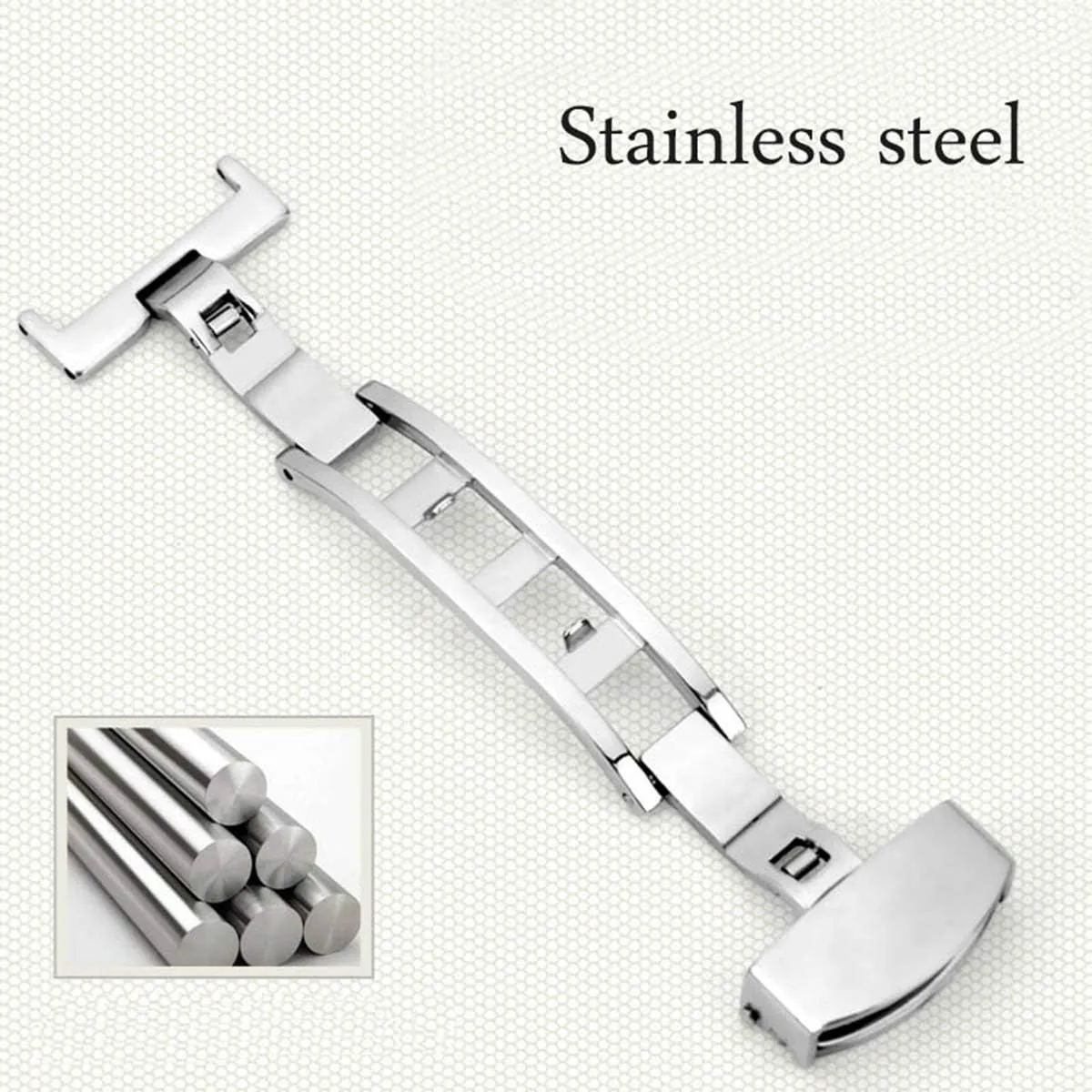Universal Strap,18/24mm Women Men Watch Band Strap Butterfly Pattern Deployant Clasp Buckle Leather Watchband(Brown,22mm)