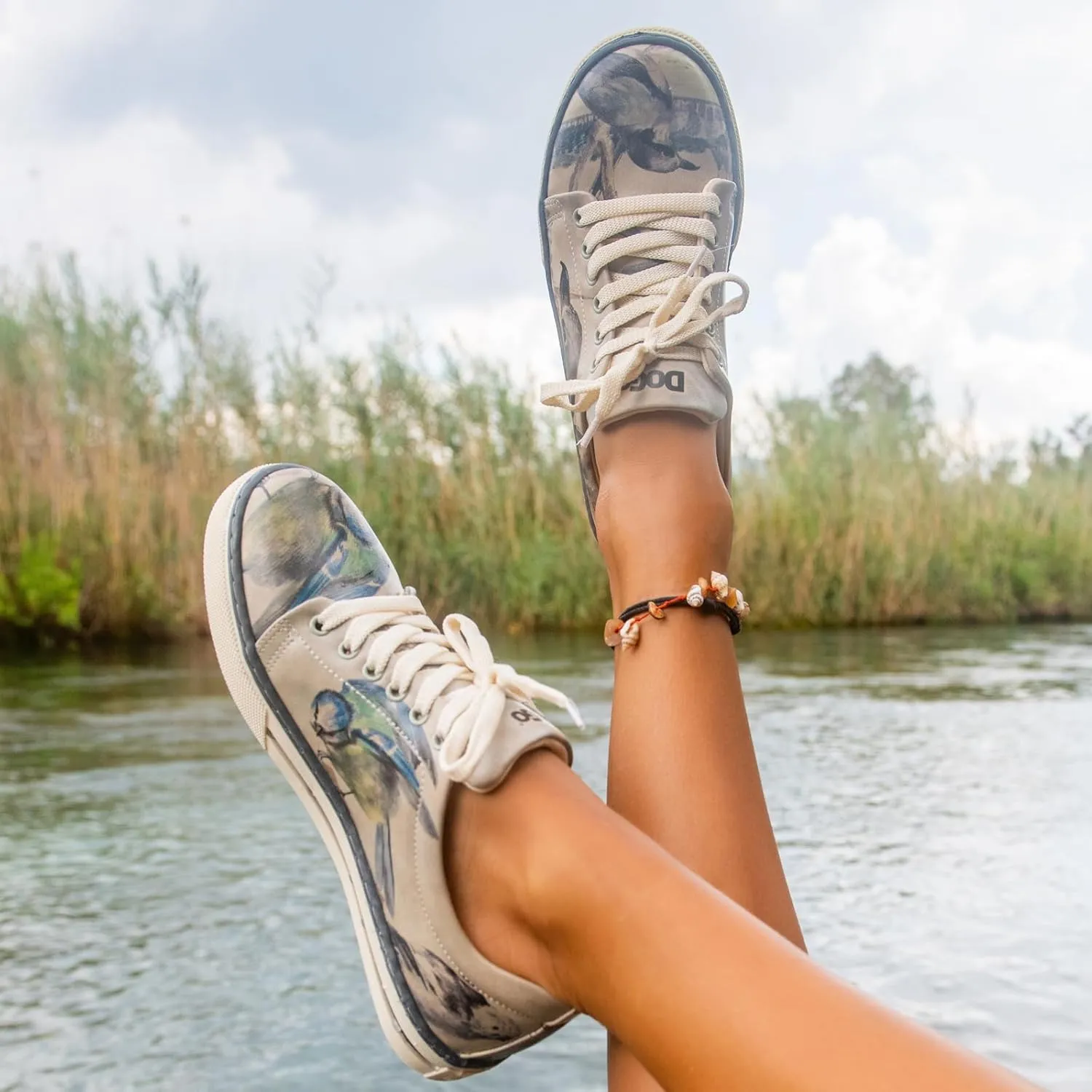 Vegan Leather Sneakers for Women - Handmade and Unique Design Fashion Sneakers for Women