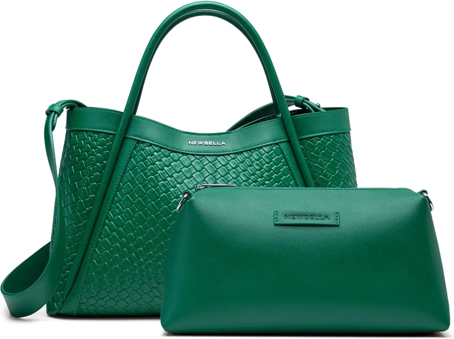 Vegan Leather Tote Bag for Women, Hobo Shoulder Bag, Crossbody Handbag with Matching Purse, Stylish Versatile