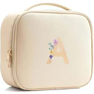 Vlando Personalized Gift for Women,Preppy Makeup Bag Personalized Bags,Unique Wedding Gifts Birthday Gift For Friends Sister Lady (Letter A)