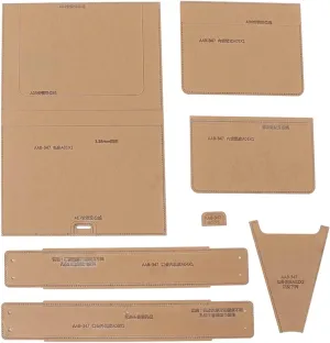 Wallet Handbag Making Stencil, 8pcs Acrylic Wallet Template with 1:1 Scale, Versatile Set for Mouth Gold Bag, Premium Quality, Protective Design