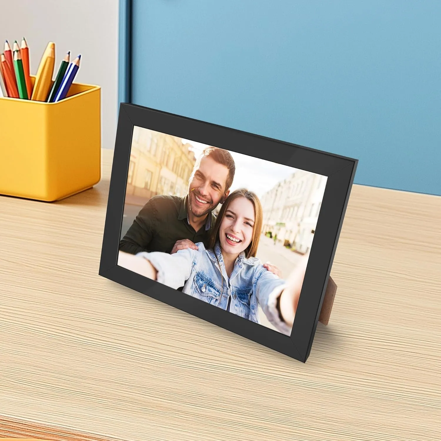 WEGA Custom Canvas Prints with Photos/Pictures,(Framed10x8) Personalized Photos on Canvas Wall Art/Desk Decor for Family for Mom/Men/Women (Made in USA)