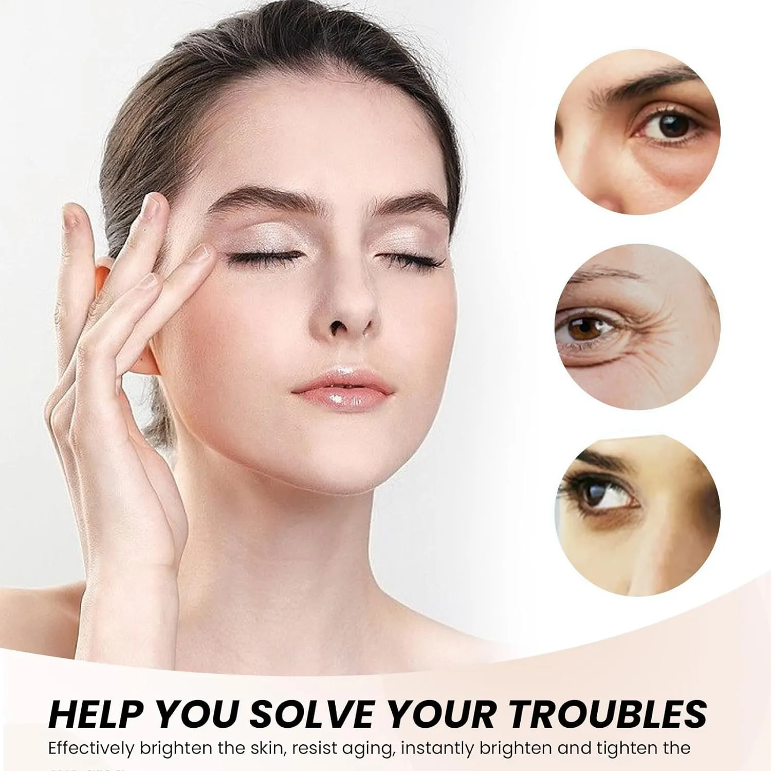WEST MONTH-Make up Eye Firmer, Instant Eye Bag Cream, WEST MONTH Temporary Eye Tightener, Firm and Smooth the Look of Fine Lines, Instant Reduces Under Eye Bags, Dark Circles, Puffiness(4 Pack)