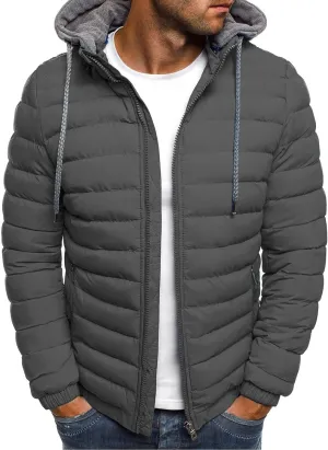 Winter Coats for Men Lightweight Puffer Jacket Zip Up Padded Coat Packable Down Jacket Quilted Insulated Jackets