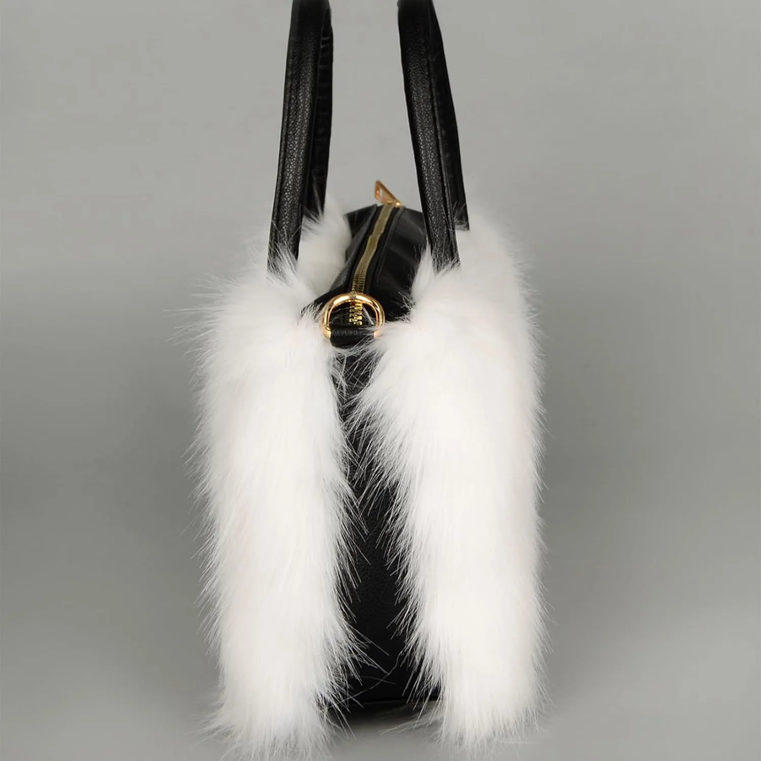 Winter Furry Handbag Soft Faux Fur Leather Bag Lightweight Travel Bag Cute Women's Shaggy Purse