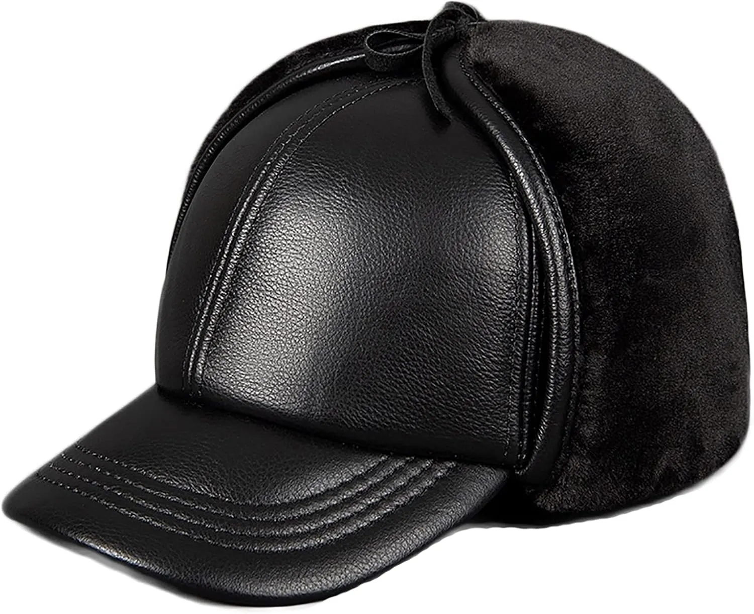 Winter Hats, Hat Unisex Aviator Cap Waterproof Leather Baseball Cap Winter Hat Keep Warm