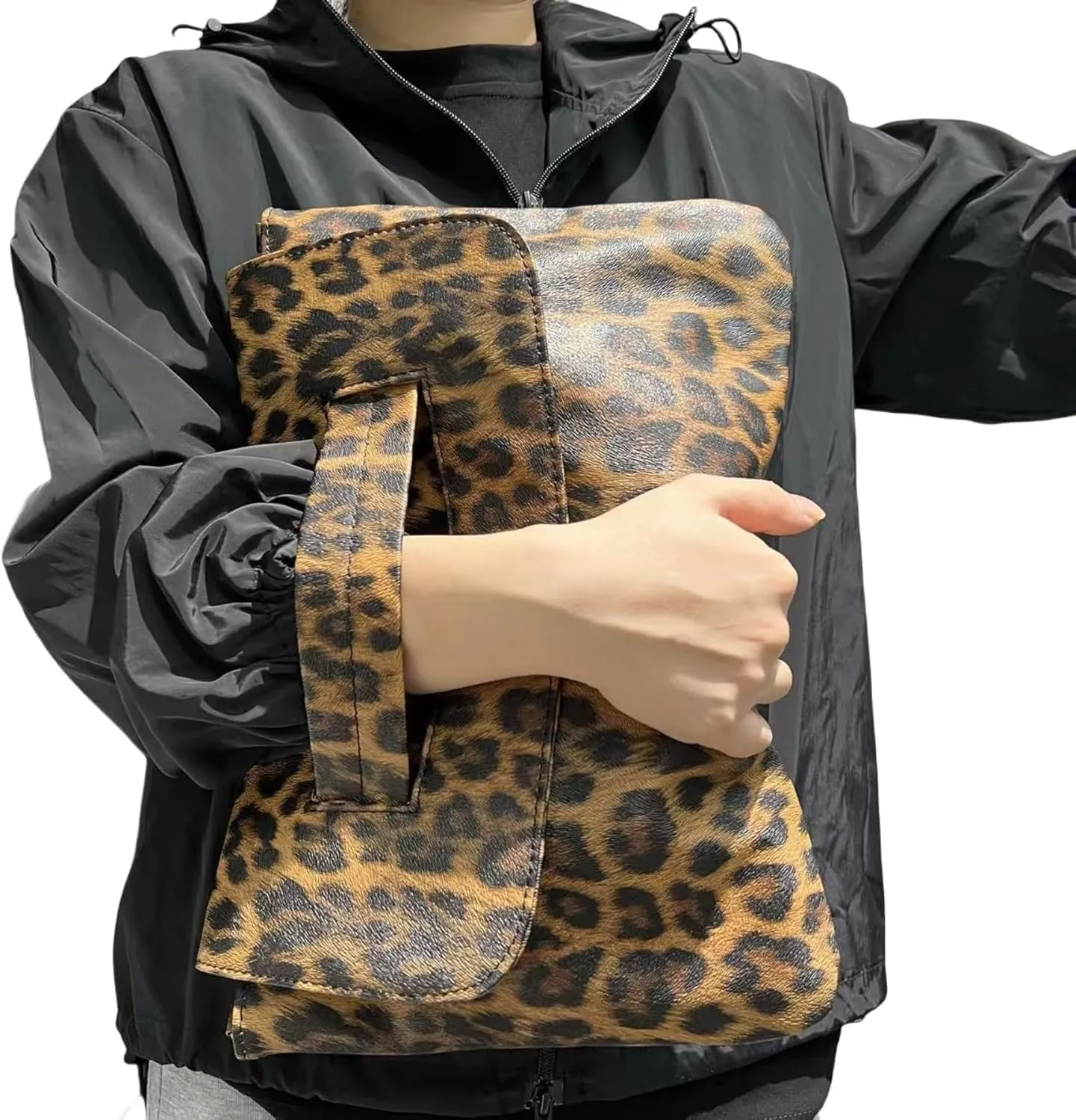 Women Classic Crocodile Pattern Faux Leather Clutch Purse Oversized Female Shoulder Bag Messenger Handbag