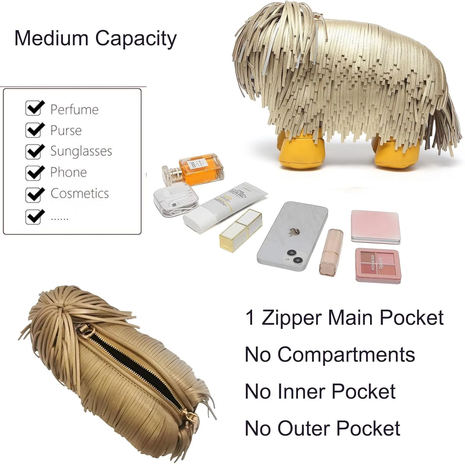 Women Dog Shaped Crossbody Shoulder Bag Handbag PU Leather Unique Novelty Dog Shaped Purse