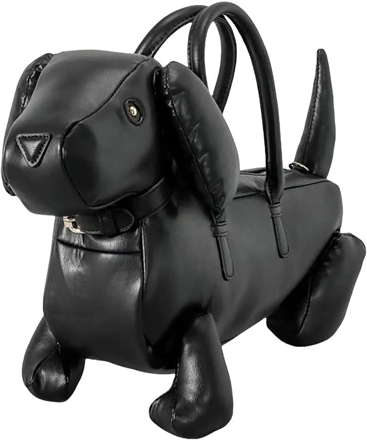 Women Dog Shaped Crossbody Shoulder Bag Handbag PU Leather Unique Novelty Dog Shaped Purse