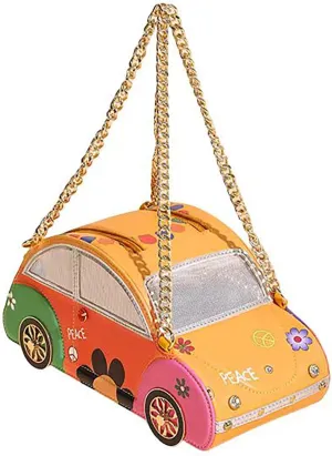 Women Fun Weird Shaped Crossbody Shoulder Bag handbag PU Leather Unique Novelty Shaped Purse